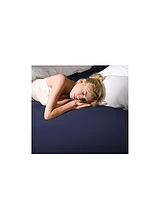 FORMESSE | Jersey-Spannleintuch "Bella Donna" 140/200 cm - 160/220 cm (Weiss) | dunkelblau